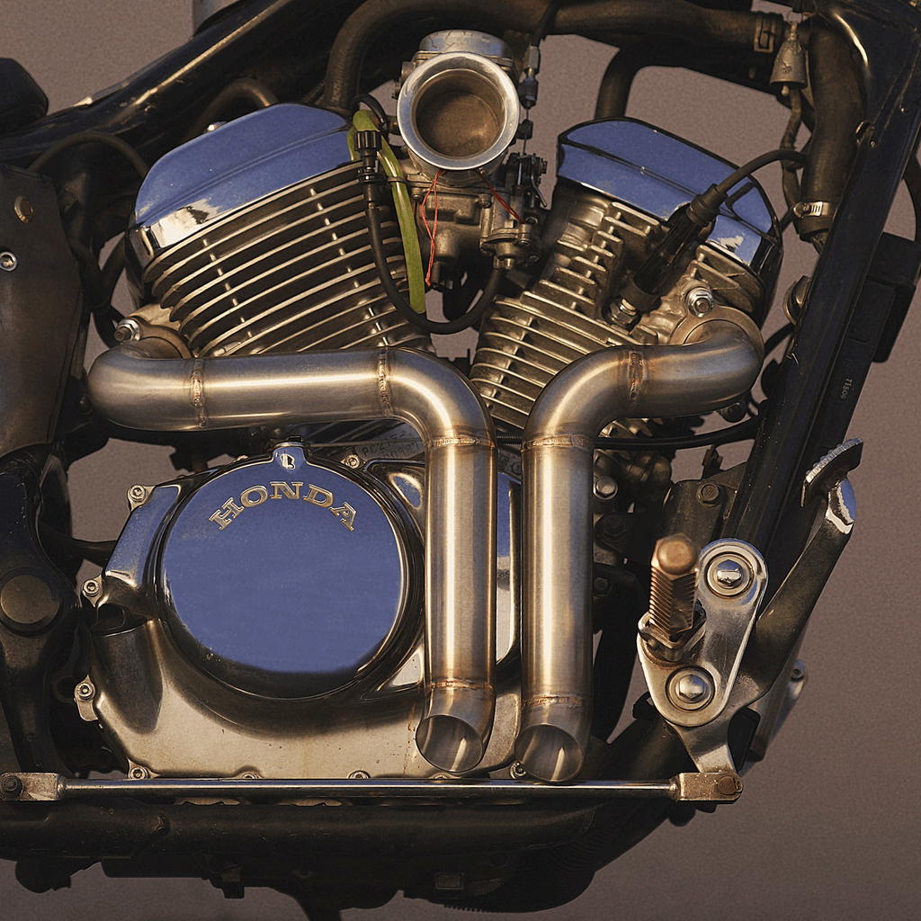 Boot Burner Exhaust for Honda Shadow VT600 VLX 88-07 - Stainless Steel