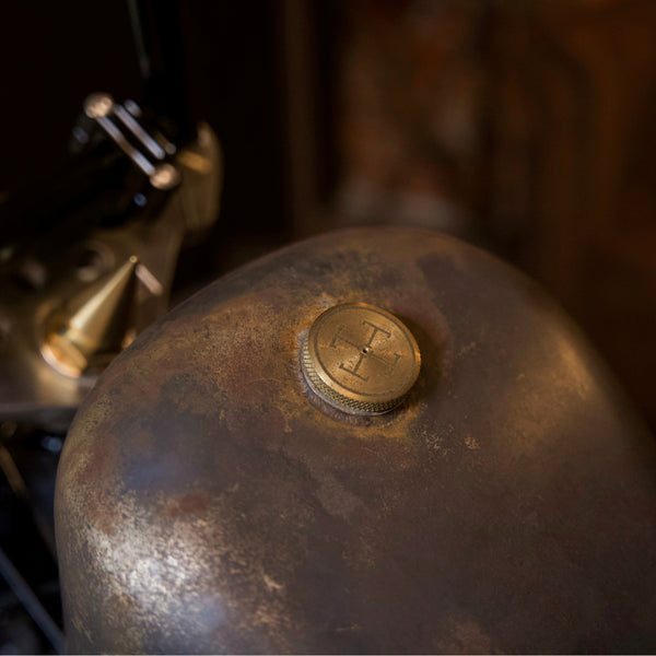 Brass Gas Cap (Ding and Dent SALE!) for Brutal Custom Peanut Gas Tank