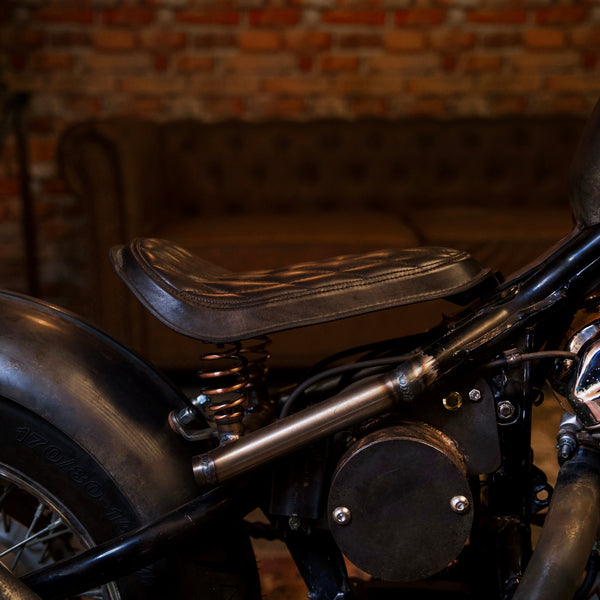 Libritor Mark I - Universal Solo Seat - Black Leather Padded - Diamond Stitch