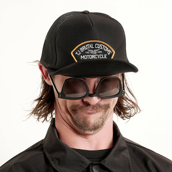 TJ Brutal Customs Shop Stop Trucker Hat with Patch