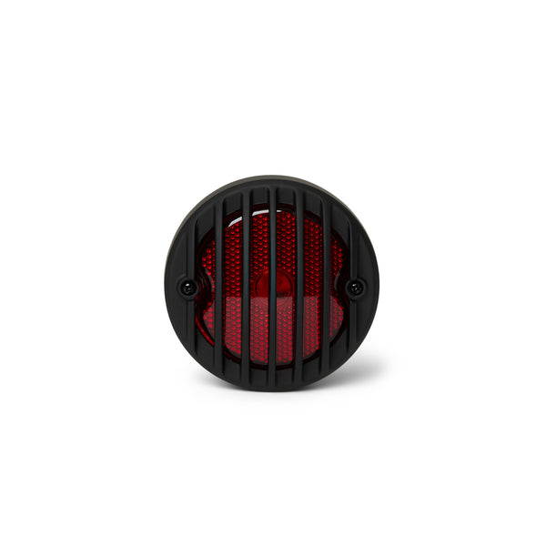 Motorcycle Tail Light - Satin Black Finned LED 12V